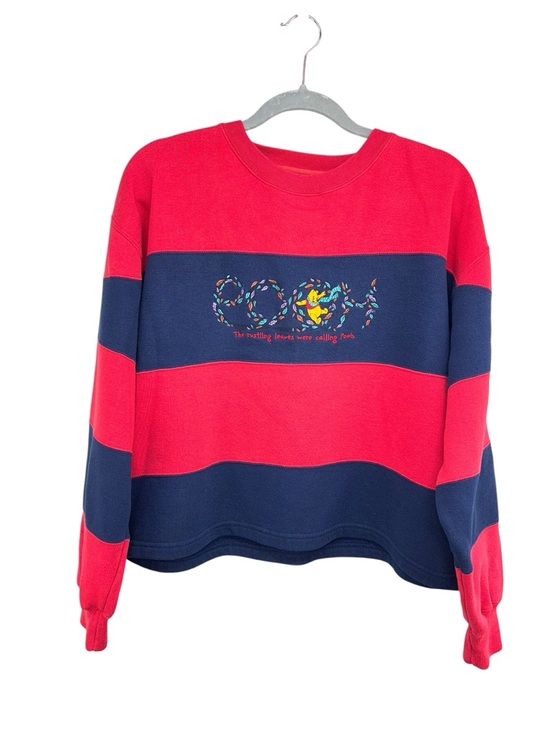 Disney Tops - Vintage Disney Winnie the Pooh Embroidered Fall Leaves Sweatshirt Womens Large